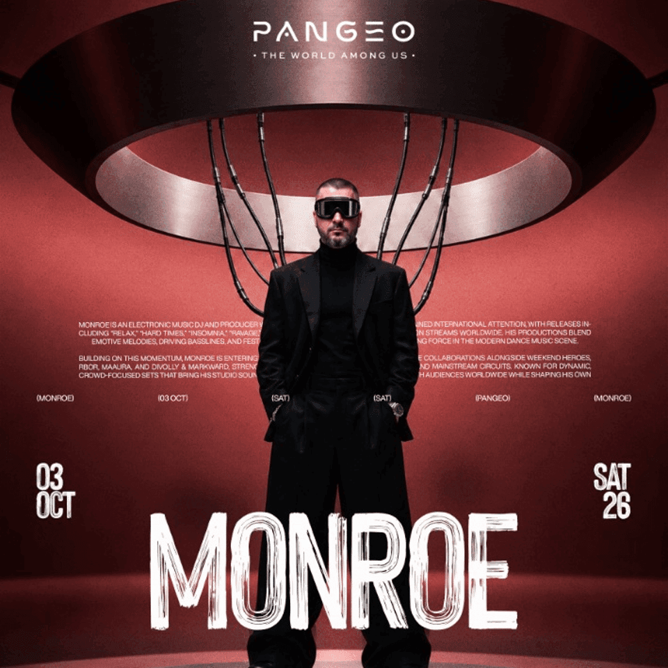 MONROE live at PANGEO // SATURDAY