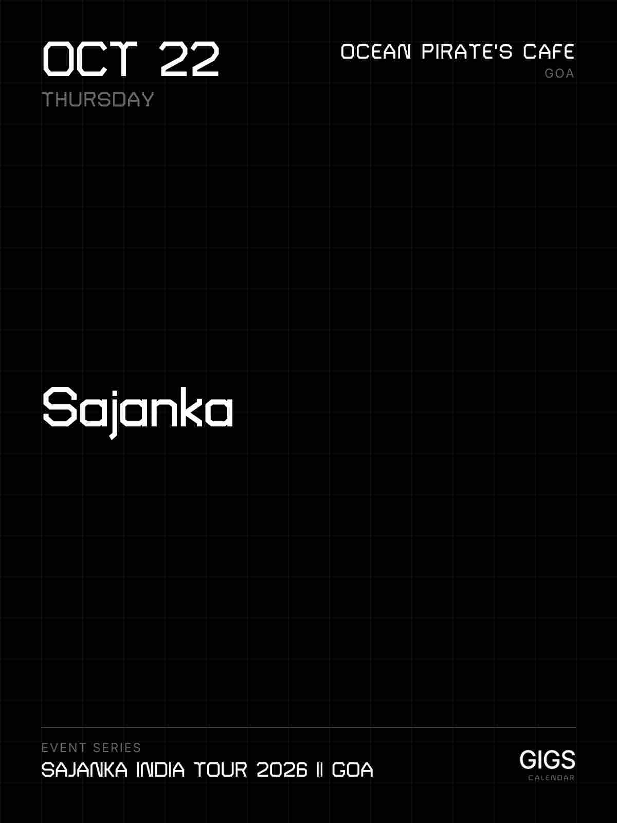 Sajanka India Tour 2... · Gigs Calendar